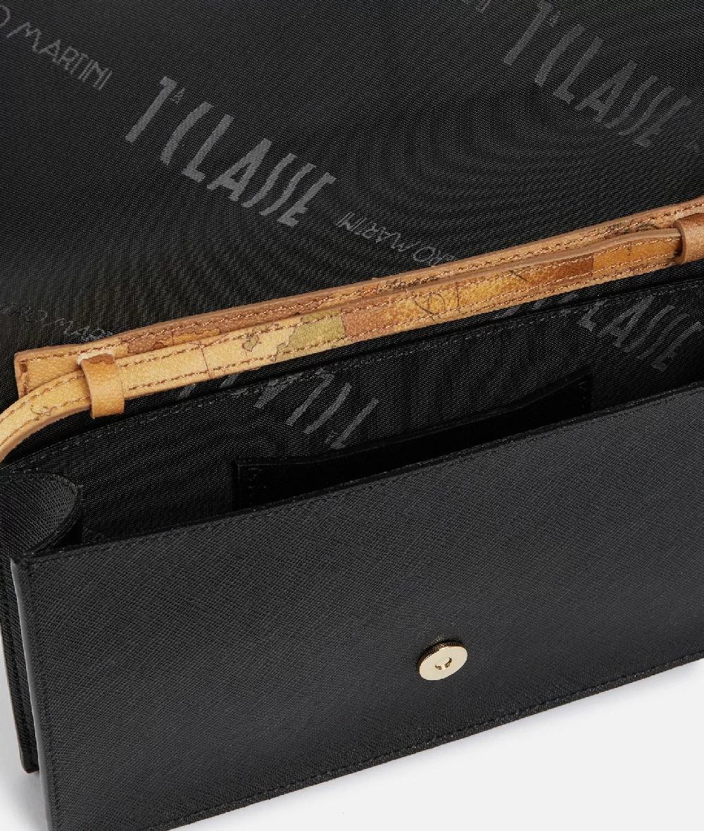 Alviero Martini 1a Classe Digital City Pochette Con Patta E Tracolla Nera