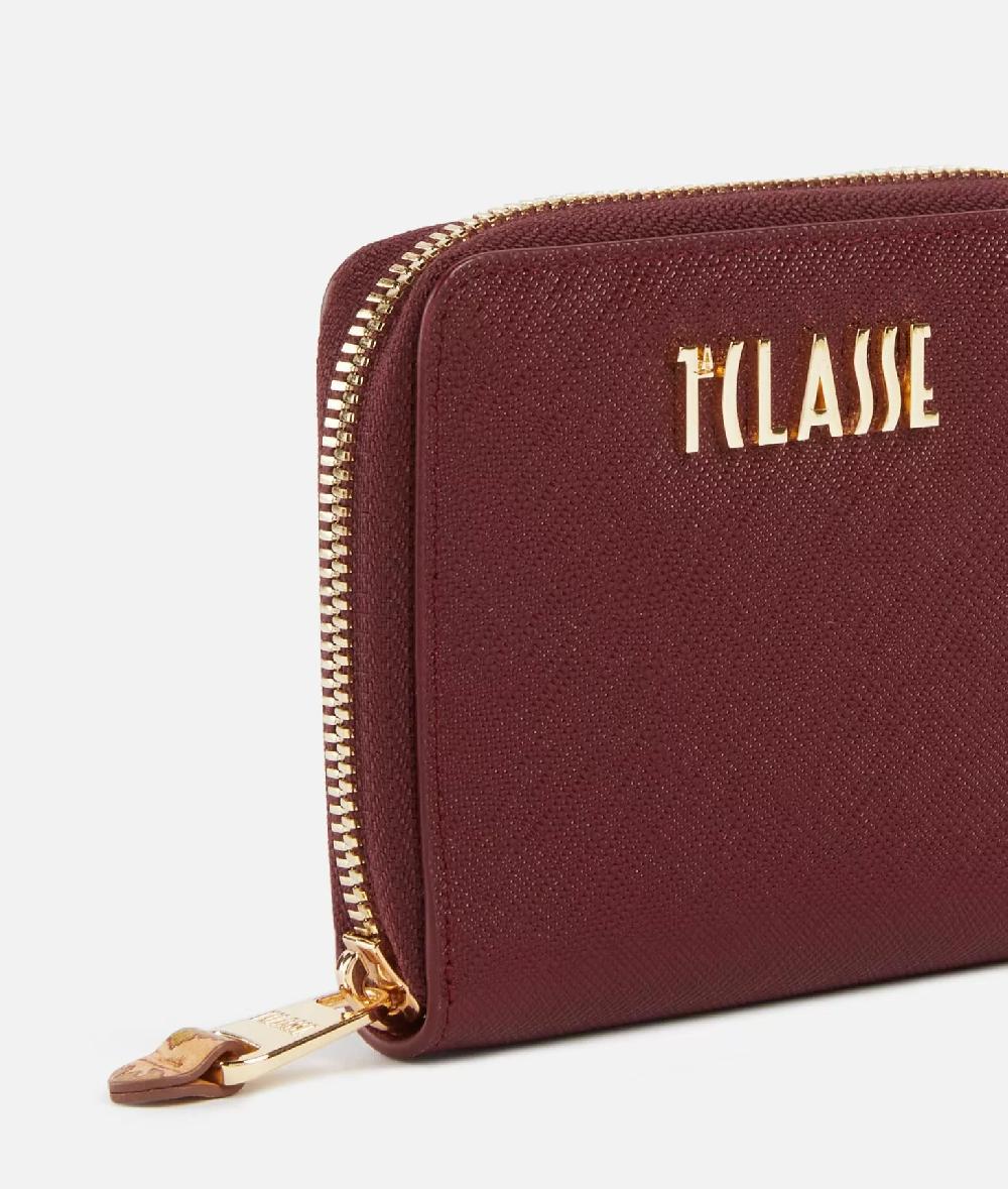 Alviero Martini 1a Classe Digital City Portafoglio Zip Around Piccolo Burgundy