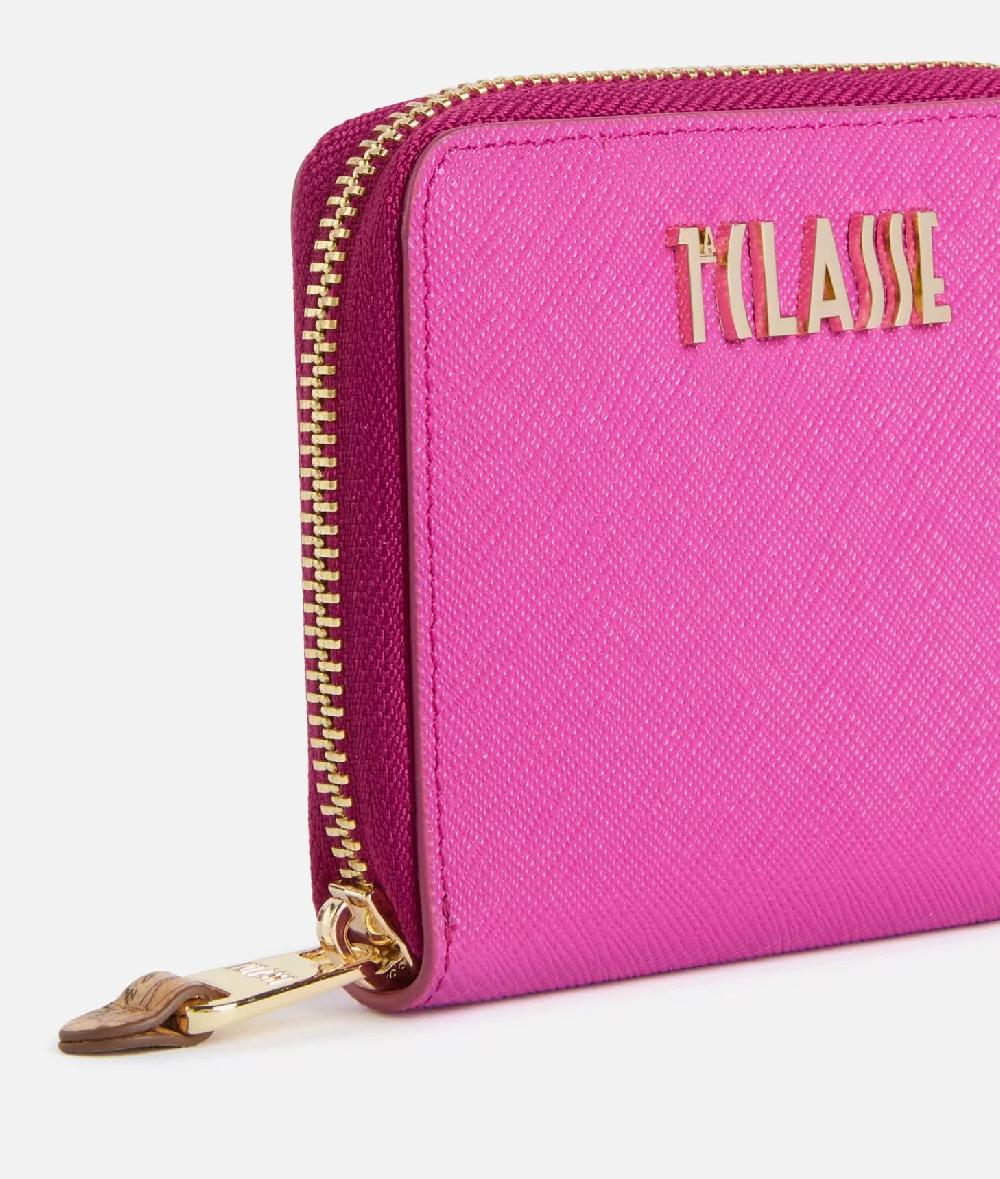 Alviero Martini 1a Classe Digital City Portafoglio Zip Around Piccolo Ciclamino