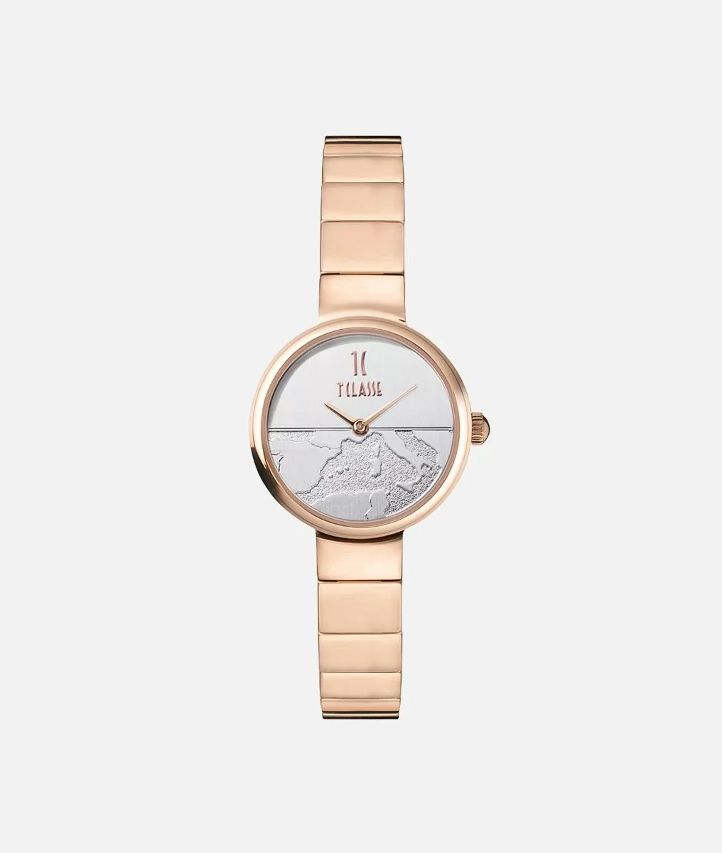 Alviero martini 1a classe Djerba orologio in acciaio inossidabile Oro Rosa