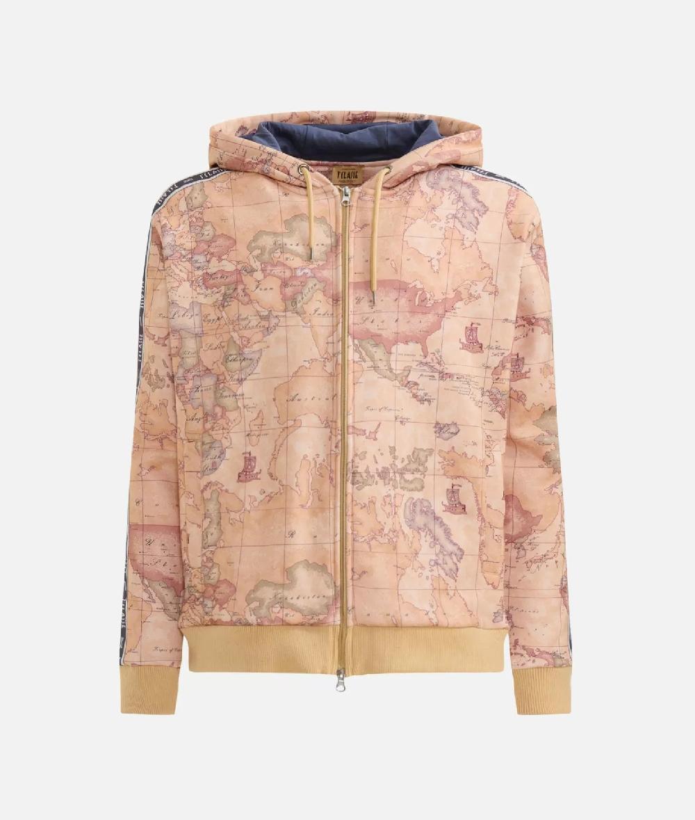 Alviero Martini 1a Classe Felpa Con Zip E Loghi Geo Classic