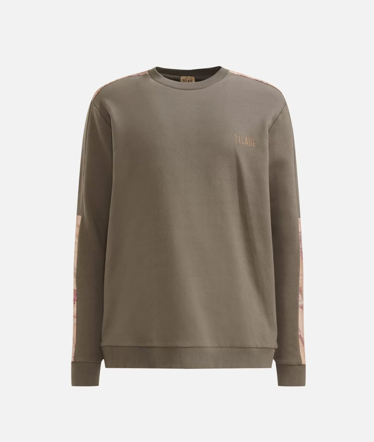 Alviero Martini 1a Classe Felpa Girocollo In Cotone Con Dettagli Geo Classic Verde Militare