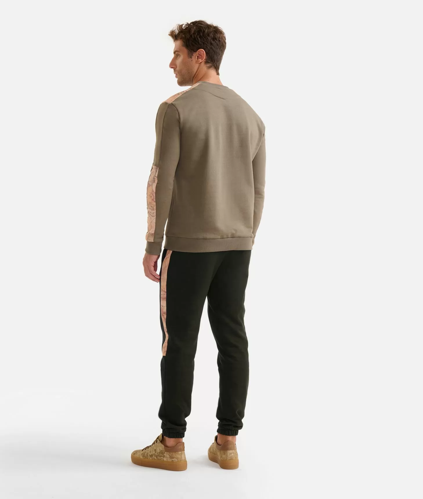 Alviero Martini 1a Classe Felpa Girocollo In Cotone Con Dettagli Geo Classic Verde Militare