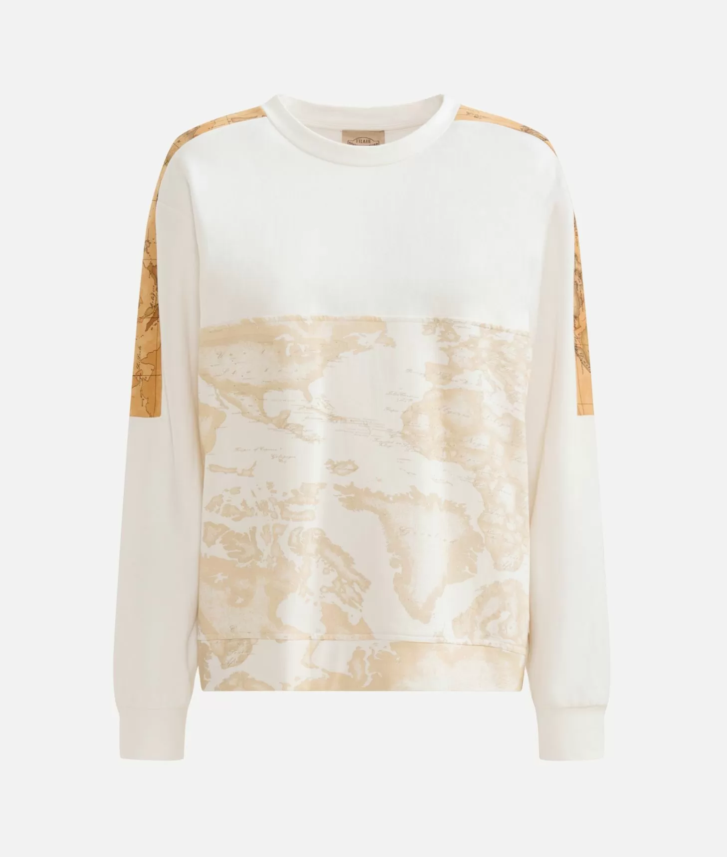 Alviero Martini 1a Classe Felpa In Cotone Garzato Stretch Geo Mix