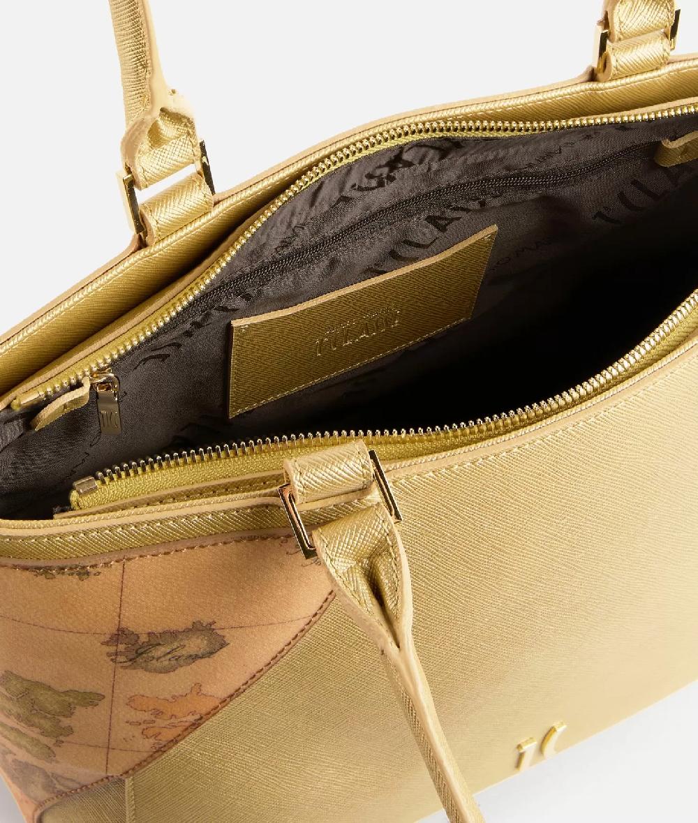 Alviero Martini 1a Classe Flying City Borsa Shopping Oro Chiaro