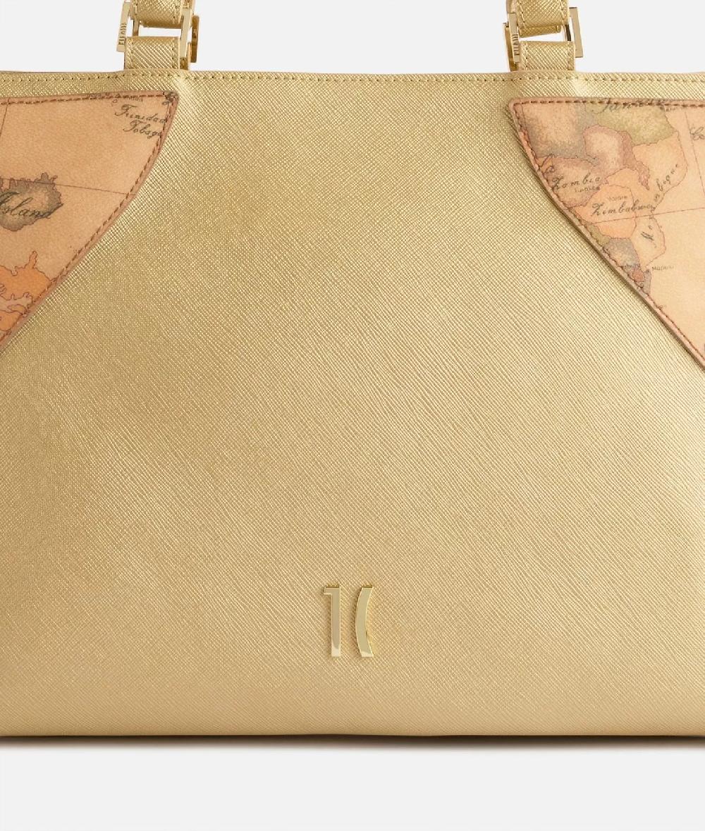 Alviero Martini 1a Classe Flying City Borsa Shopping Oro Chiaro