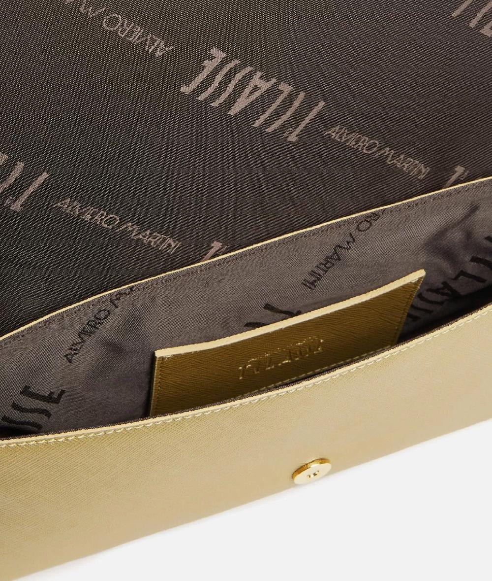 Alviero Martini 1a Classe Flying City Pochette Con Patta Oro Chiaro