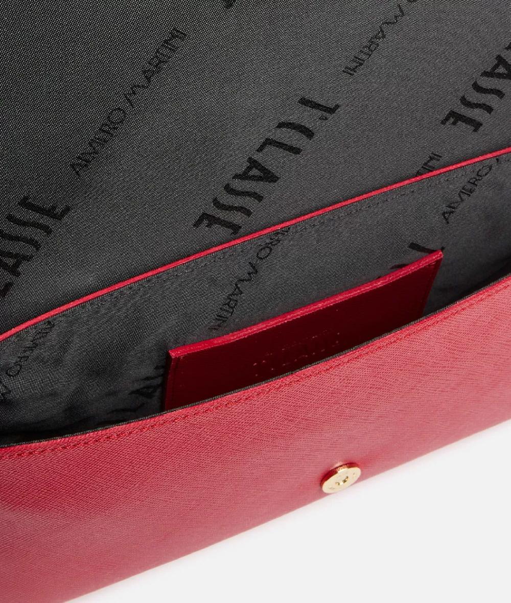 Alviero Martini 1a Classe Flying City Pochette Con Patta Rosso Perlato