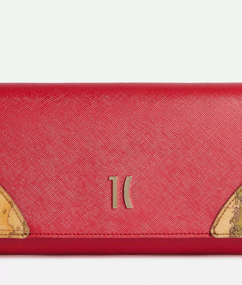 Alviero Martini 1a Classe Flying City Pochette Con Patta Rosso Perlato