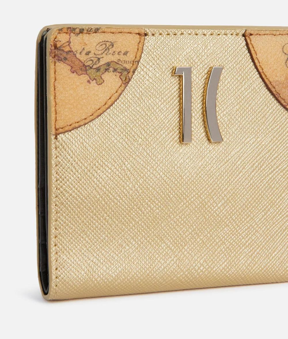 Alviero Martini 1a Classe Flying City Portafoglio Bifolder Mini Oro Chiaro