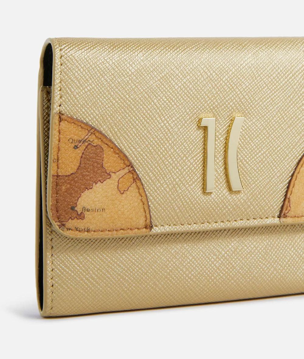 Alviero Martini 1a Classe Flying City Portafoglio Bifolder Piccolo Oro Chiaro