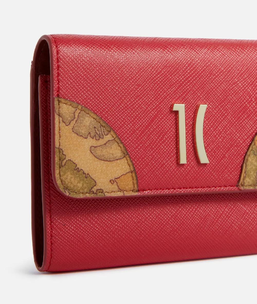 Alviero Martini 1a Classe Flying City Portafoglio Bifolder Piccolo Rosso Perlato