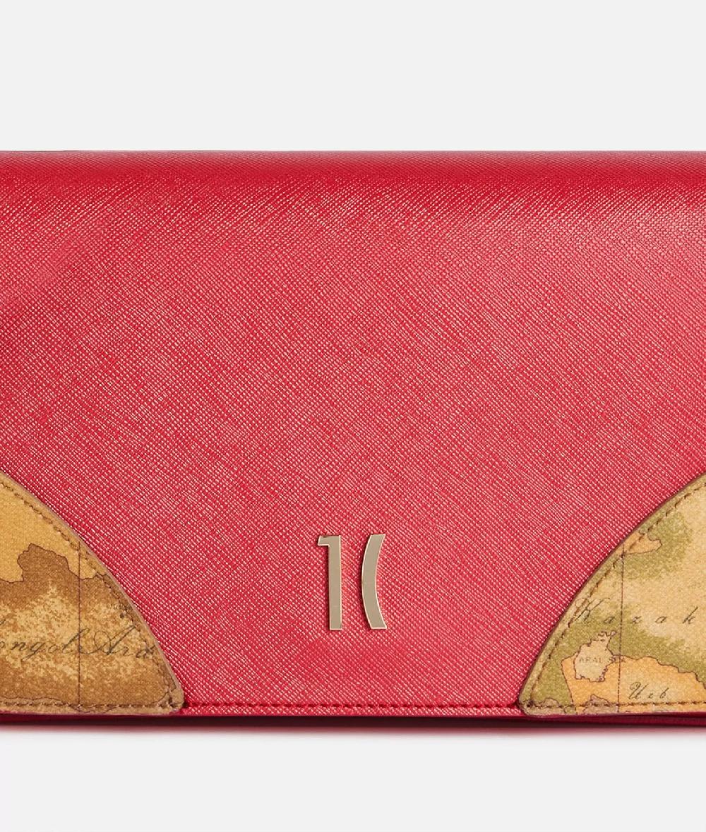 Alviero Martini 1a Classe Flying City Tracolla Con Patta Rosso Perlato