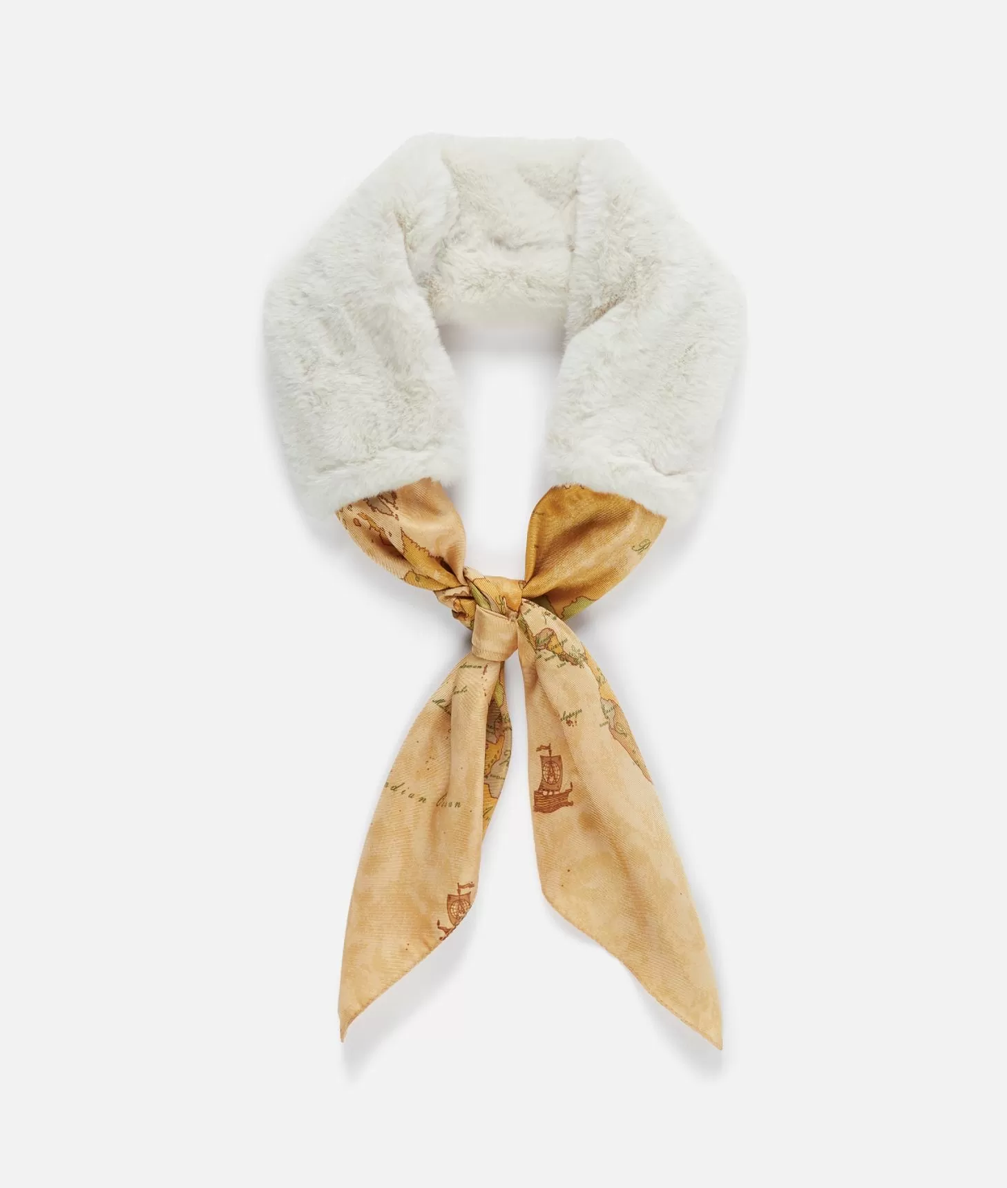 Alviero martini 1a classe Foulard con ecopelliccia Geo Classic