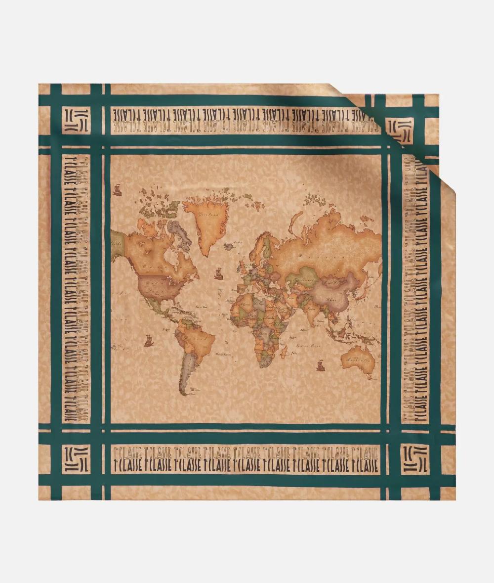 Alviero martini 1a classe Foulard con loghi in cornice 90x90 Giada