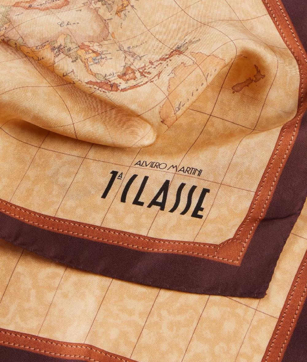 Alviero Martini 1a Classe Foulard Geo Classic 50x50 Burgundy