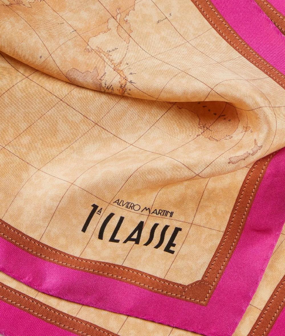 Alviero Martini 1a Classe Foulard Geo Classic 50x50 Ciclamino