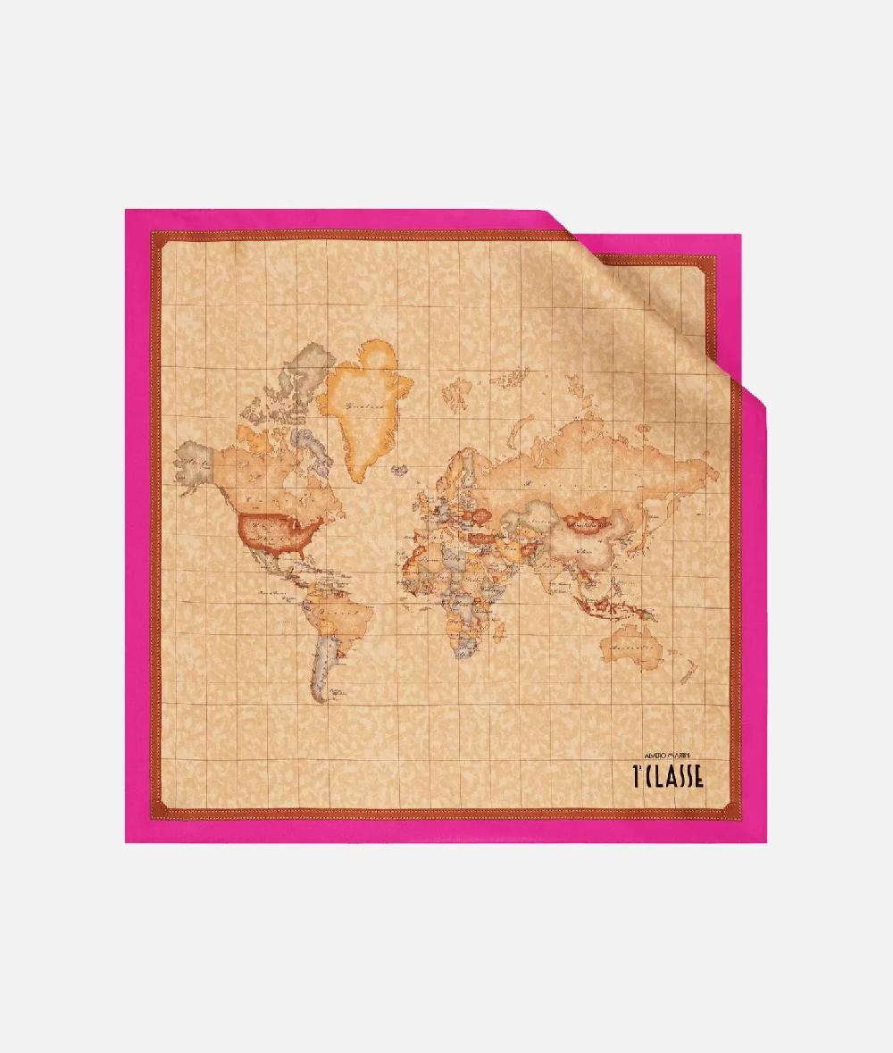 Alviero martini 1a classe Foulard Geo Classic 50x50 Ciclamino