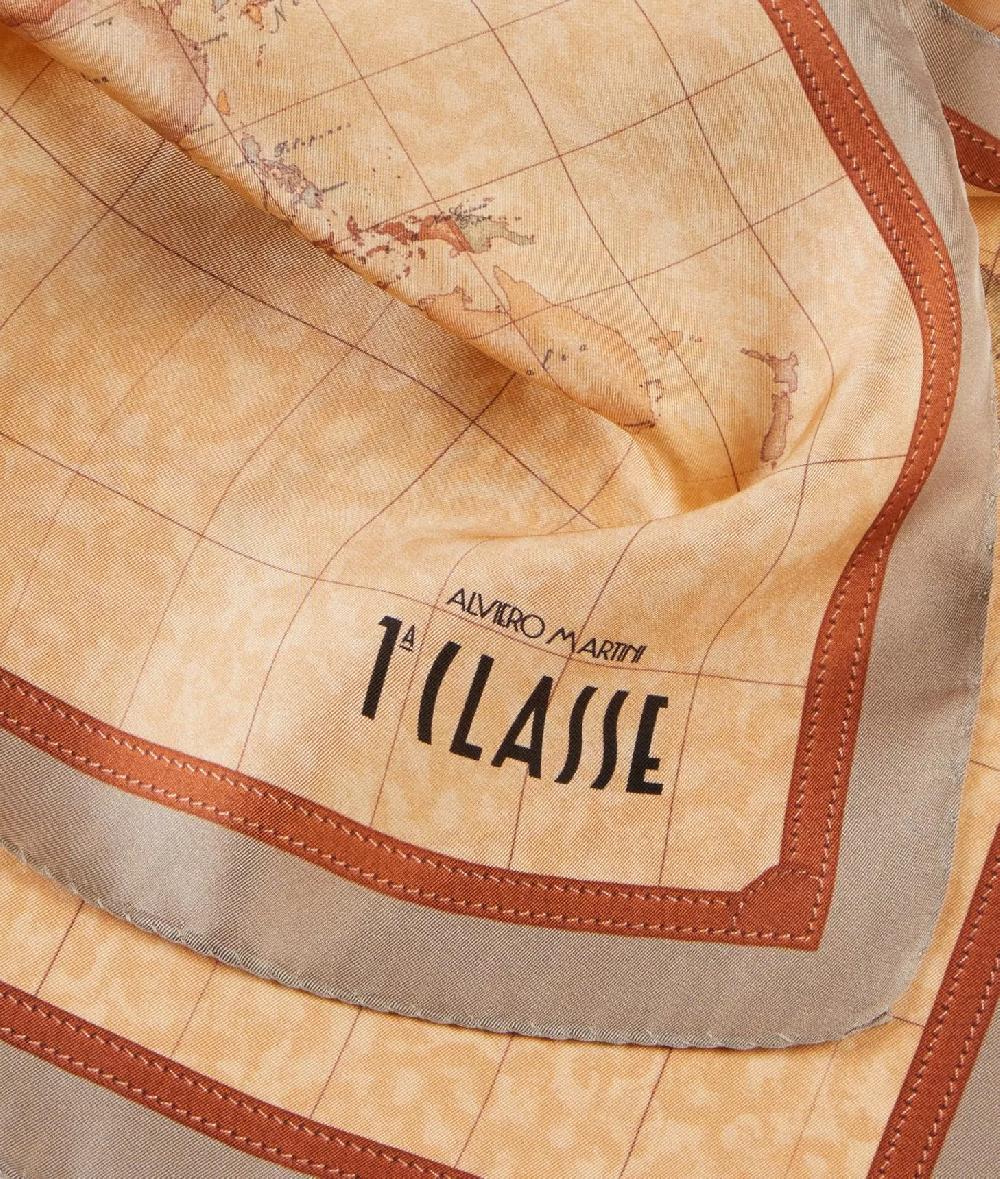 Alviero Martini 1a Classe Foulard Geo Classic 50x50 Taupe Chiaro