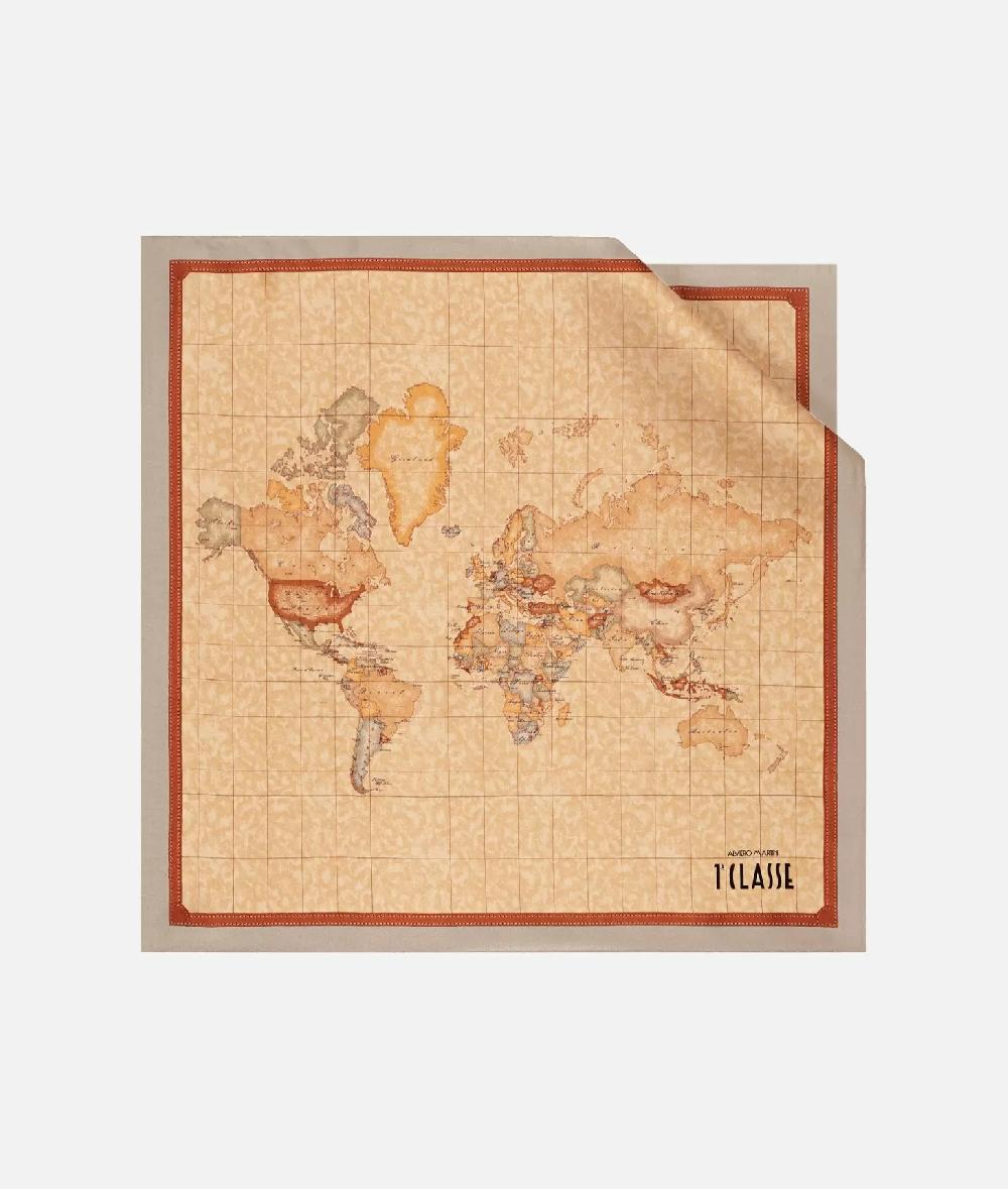 Alviero martini 1a classe Foulard Geo Classic 50x50 Taupe Chiaro