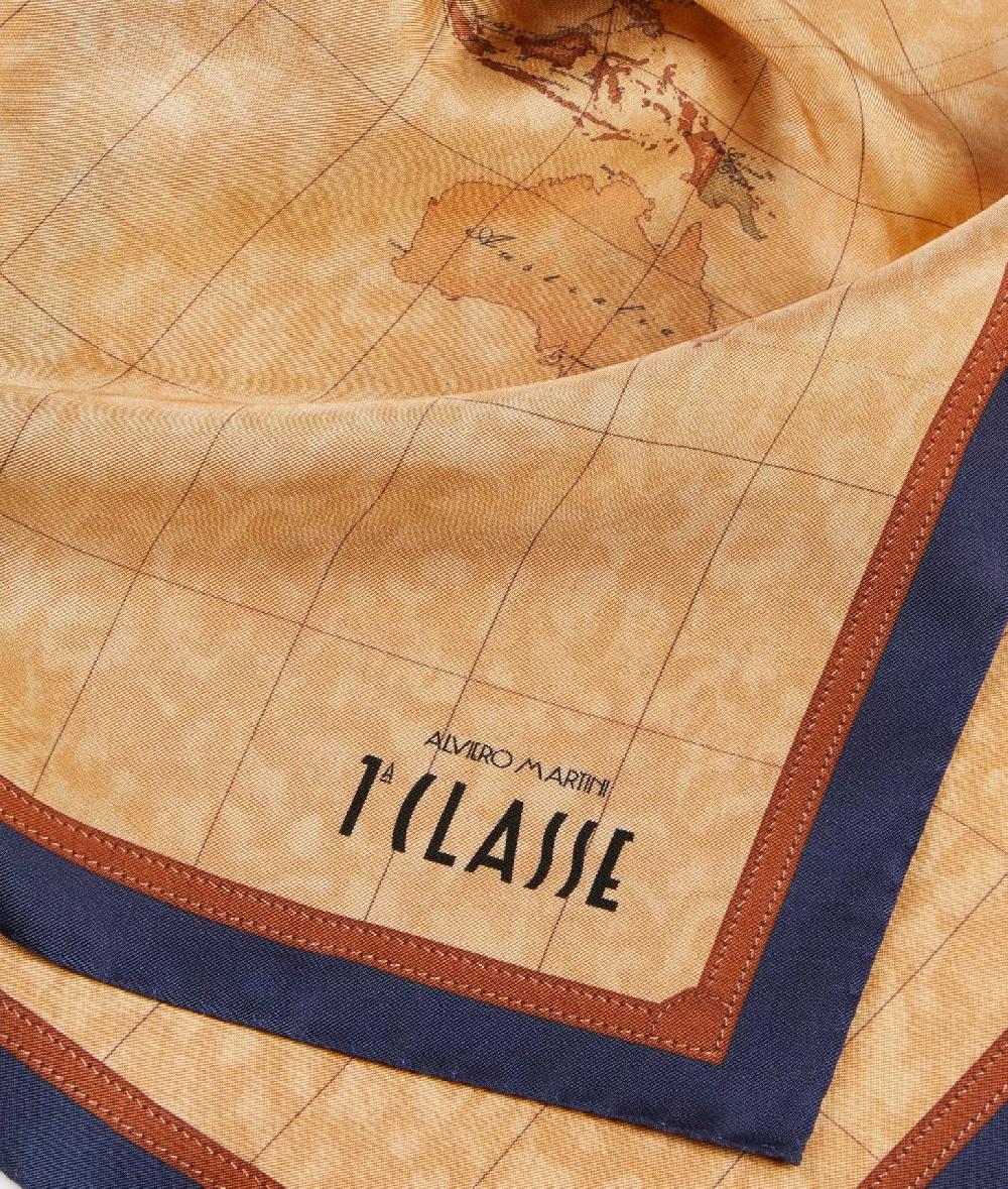 Alviero Martini 1a Classe Foulard Geo Classic 70x70 Blu Navy