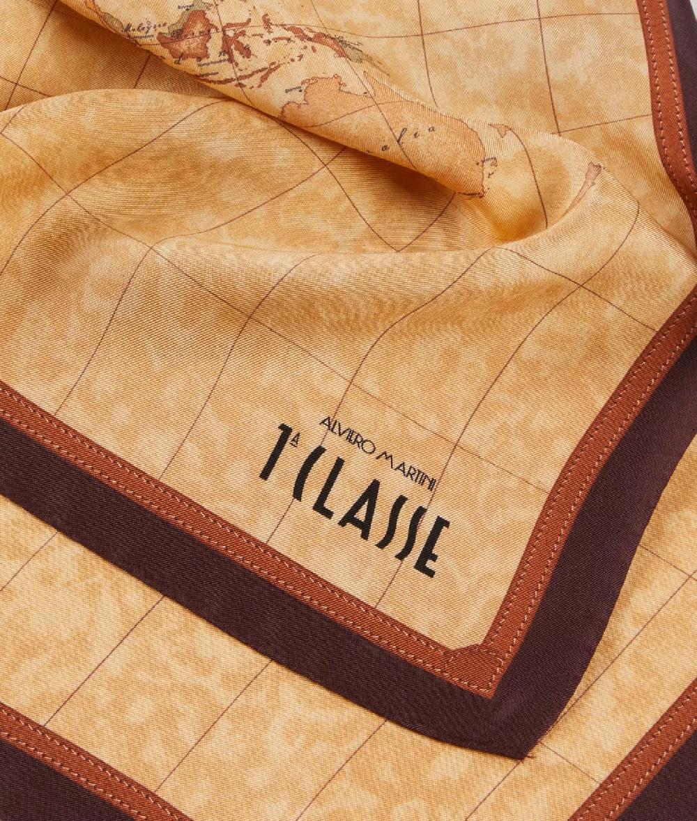 Alviero Martini 1a Classe Foulard Geo Classic 70x70 Burgundy