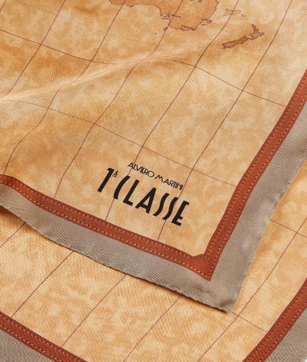 Alviero Martini 1a Classe Foulard Geo Classic 70x70 Taupe Chiaro