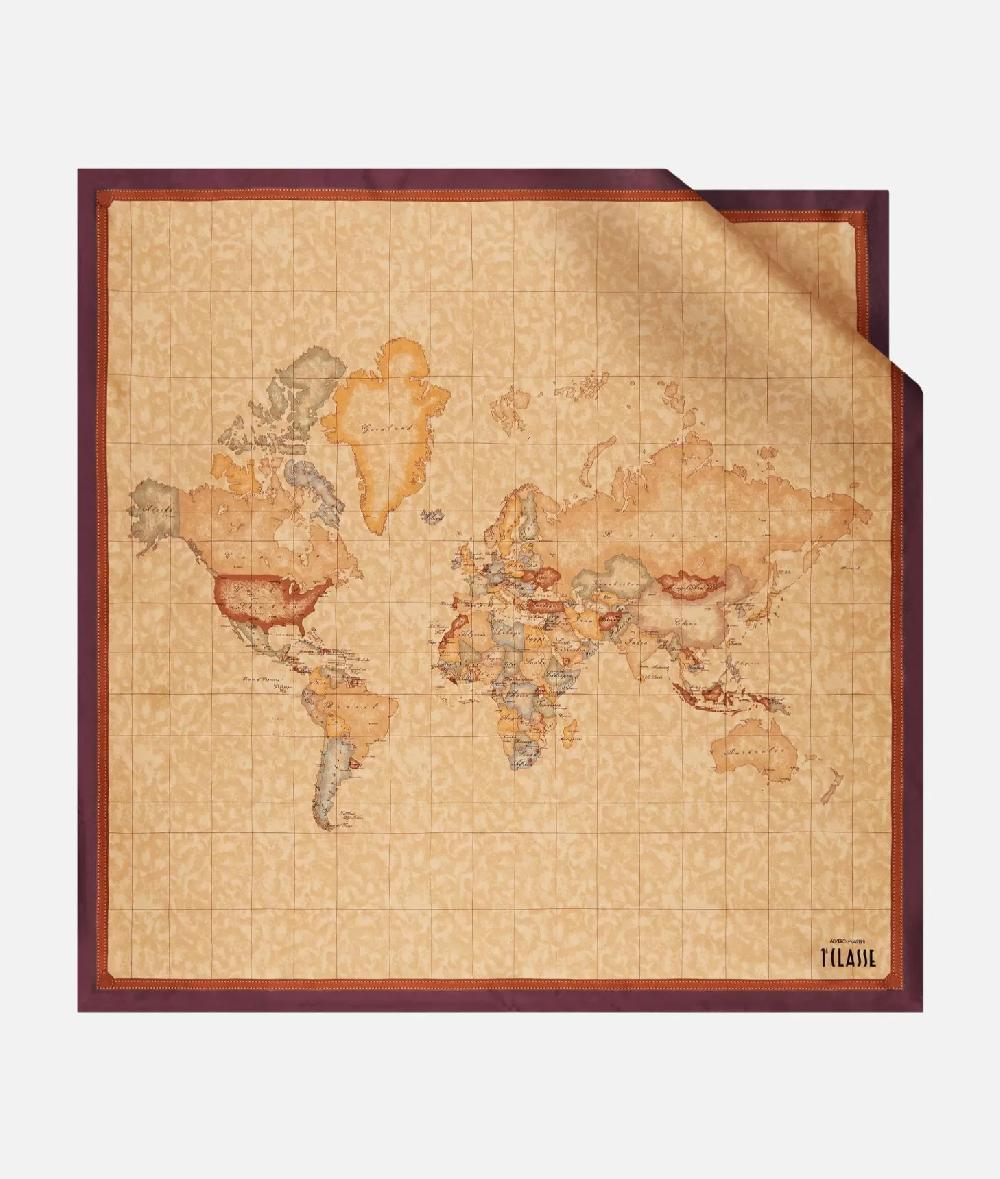 Alviero martini 1a classe Foulard Geo Classic 90x90 Burgundy
