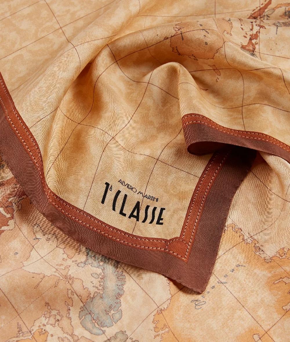 Alviero Martini 1a Classe Foulard Geo Classic 90x90 Castagna