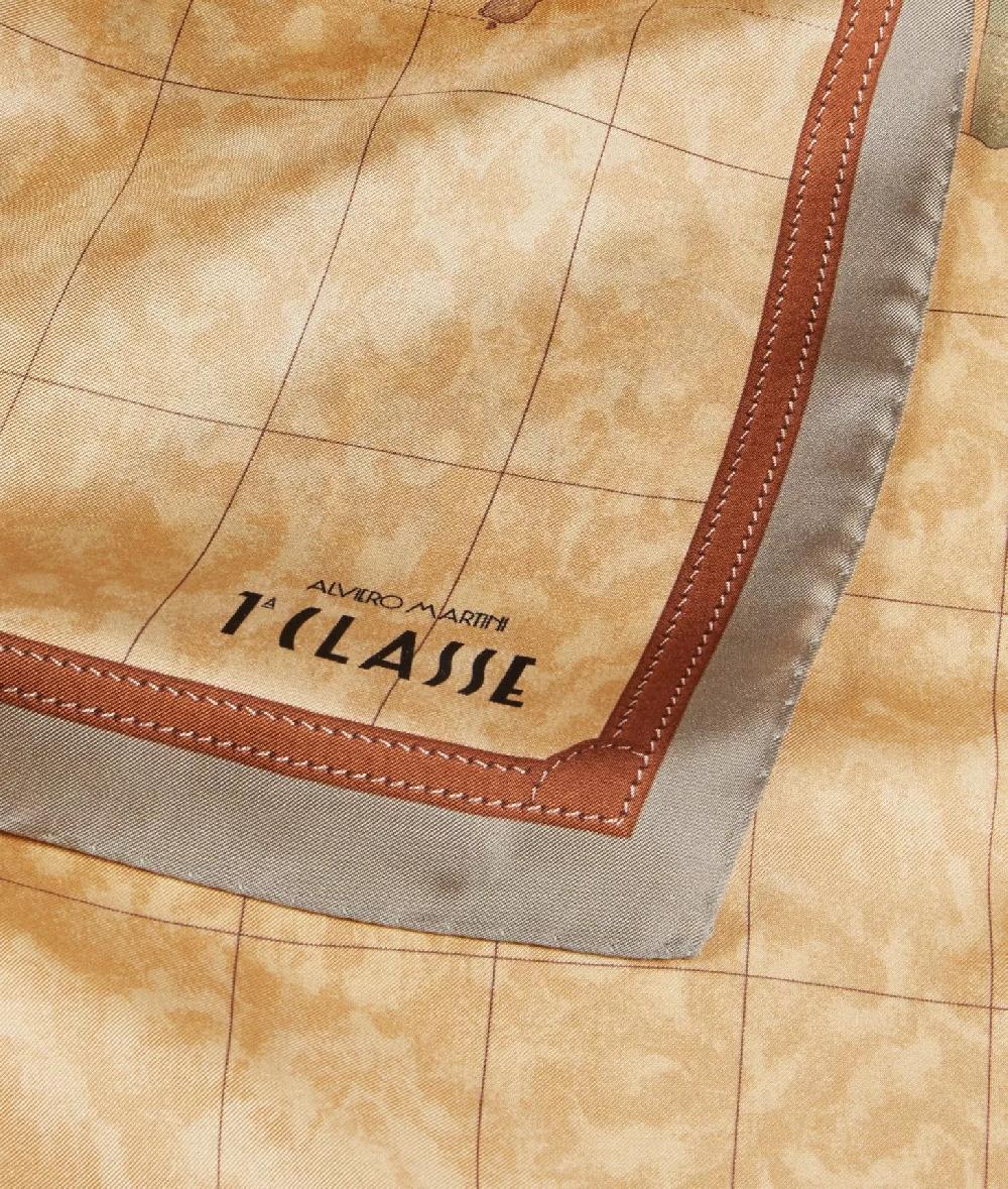 Alviero Martini 1a Classe Foulard Geo Classic 90x90 Taupe Chiaro
