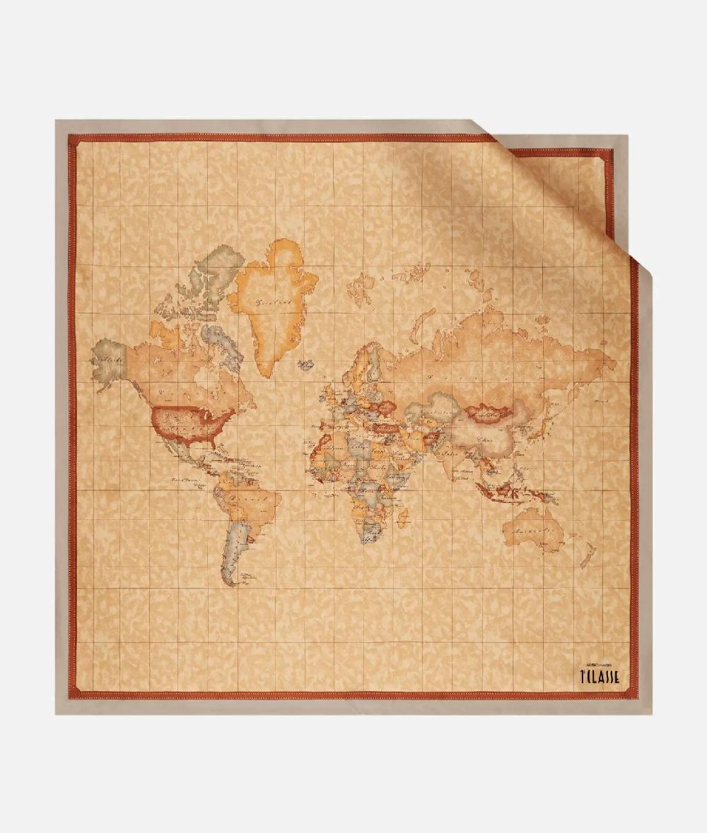 Alviero martini 1a classe Foulard Geo Classic 90x90 Taupe Chiaro