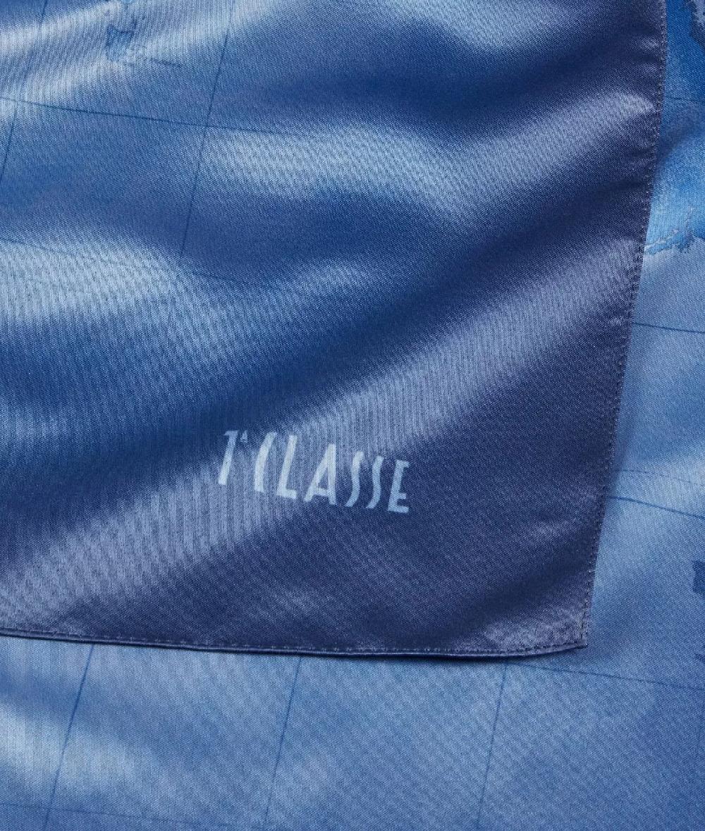 Alviero Martini 1a Classe Foulard Geo Sfumato 90x90 Blu Navy