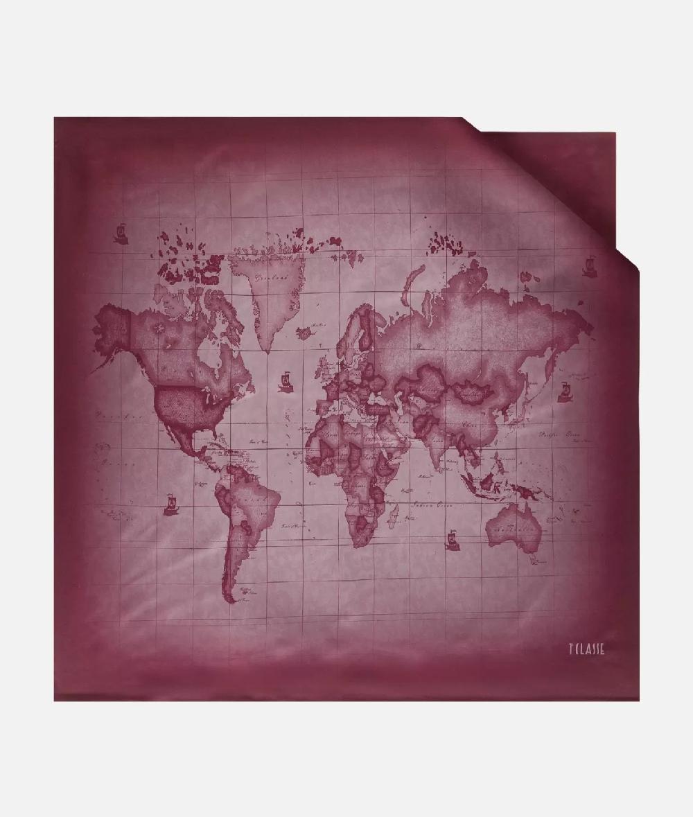 Alviero martini 1a classe Foulard Geo Sfumato 90x90 Burgundy