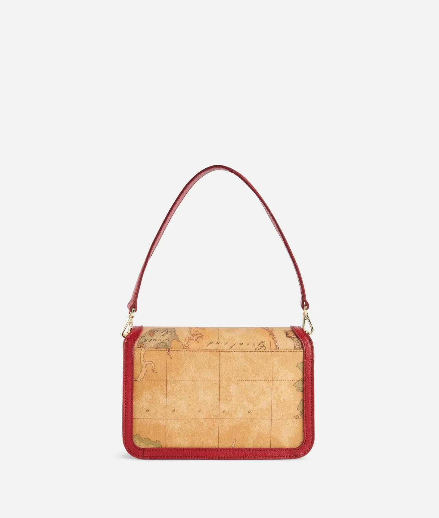 Alviero Martini 1a Classe Frame Bag Tracollina Con Patta Stampa Geo Classic Lampone