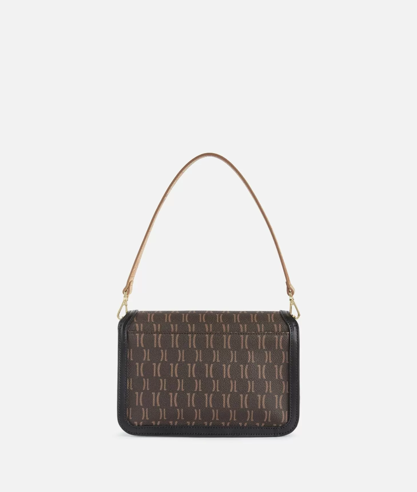 Alviero Martini 1a Classe Frame Bag Tracollina Con Patta Stampa Monogram Nera