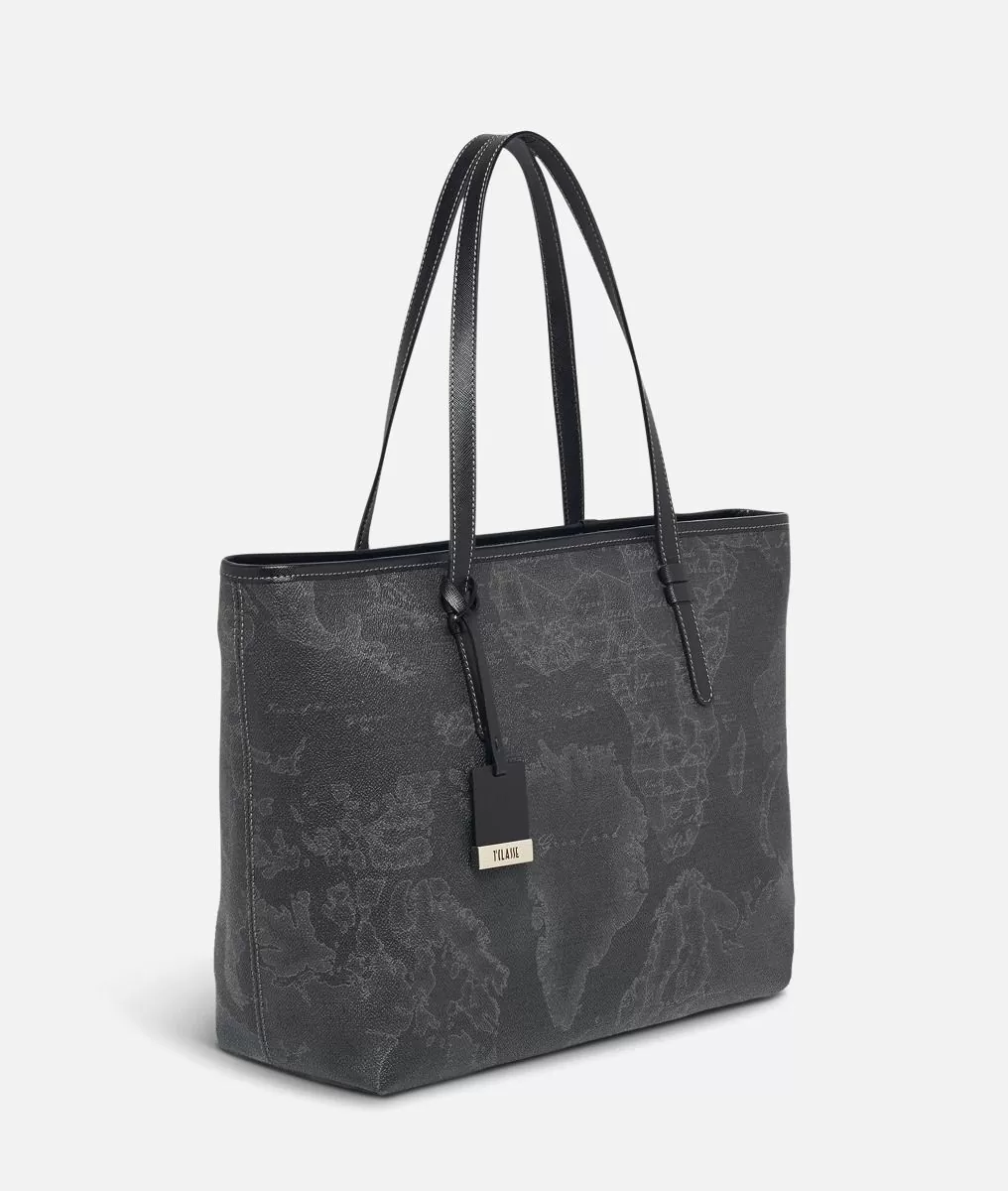 Alviero Martini 1a Classe Geo Black Borsa Shopping Grande Geo Dark