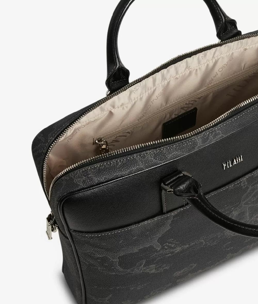 Alviero Martini 1a Classe Geo Black Cartella Porta Pc Nera