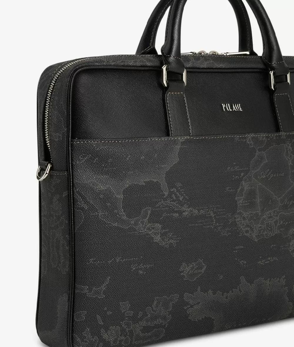 Alviero Martini 1a Classe Geo Black Cartella Porta Pc Nera