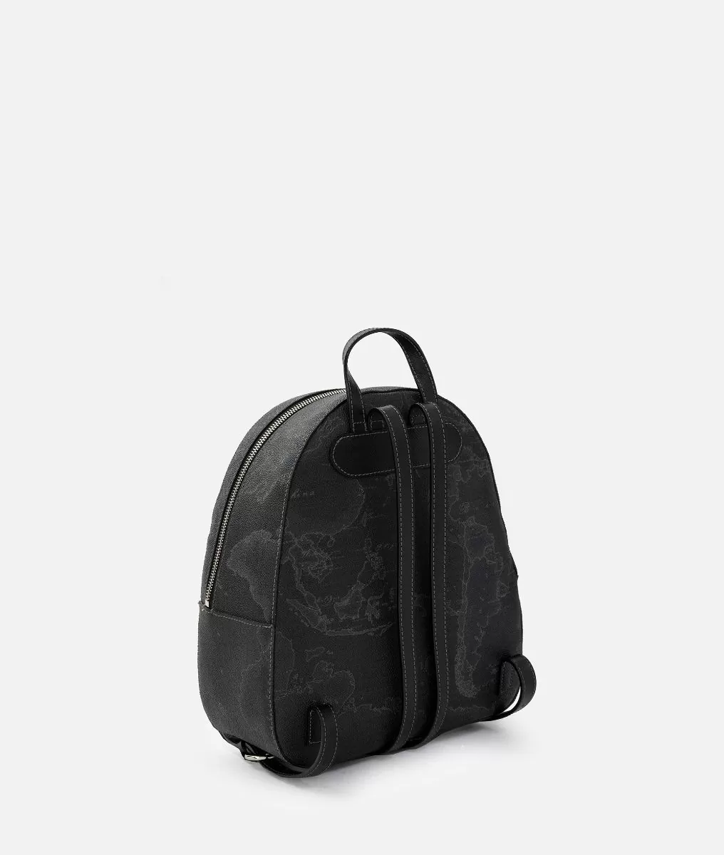 Alviero Martini 1a Classe Geo Black Zaino Con Inserti Frontali In Pelle