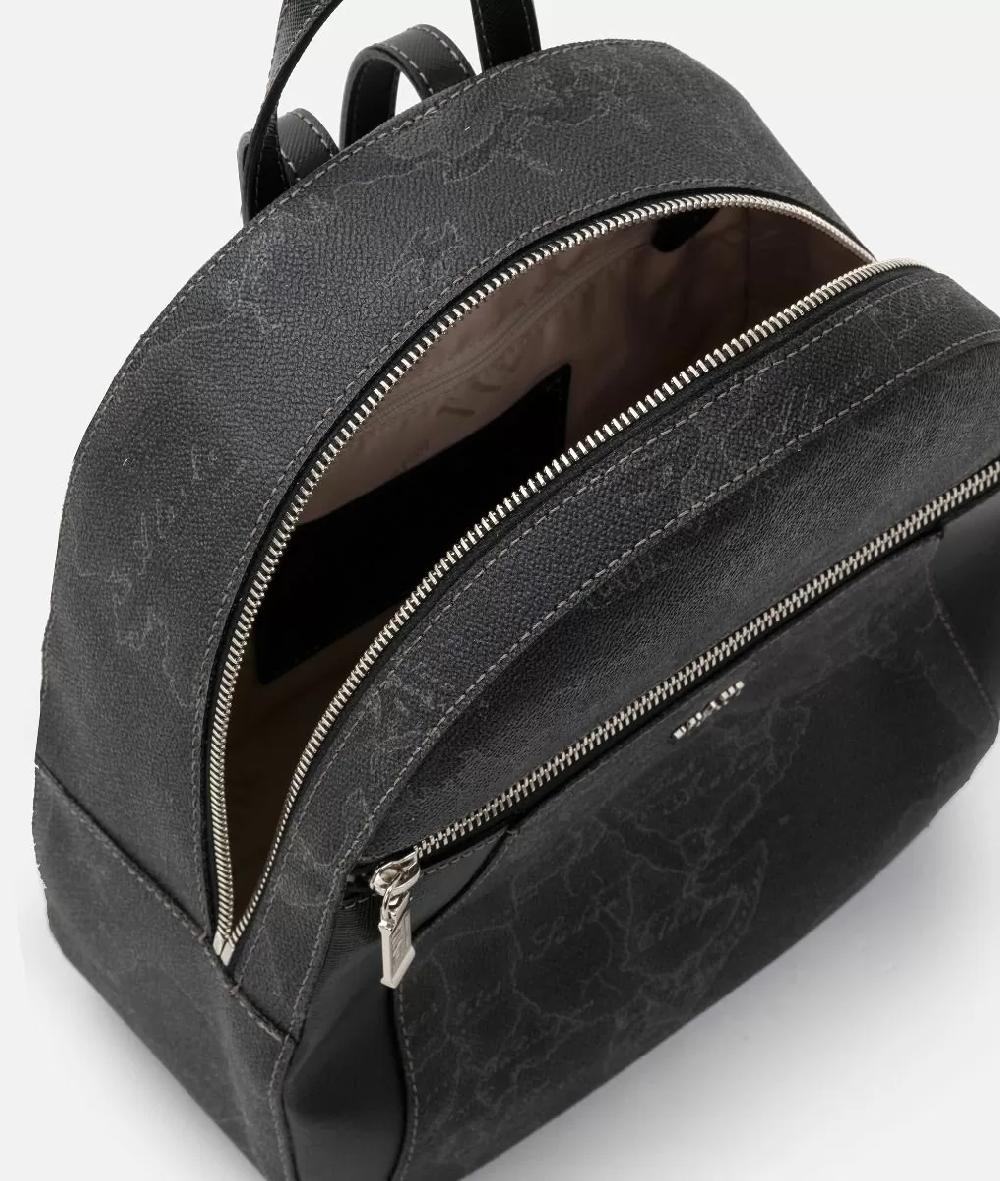 Alviero Martini 1a Classe Geo Black Zaino Con Inserti Frontali In Pelle