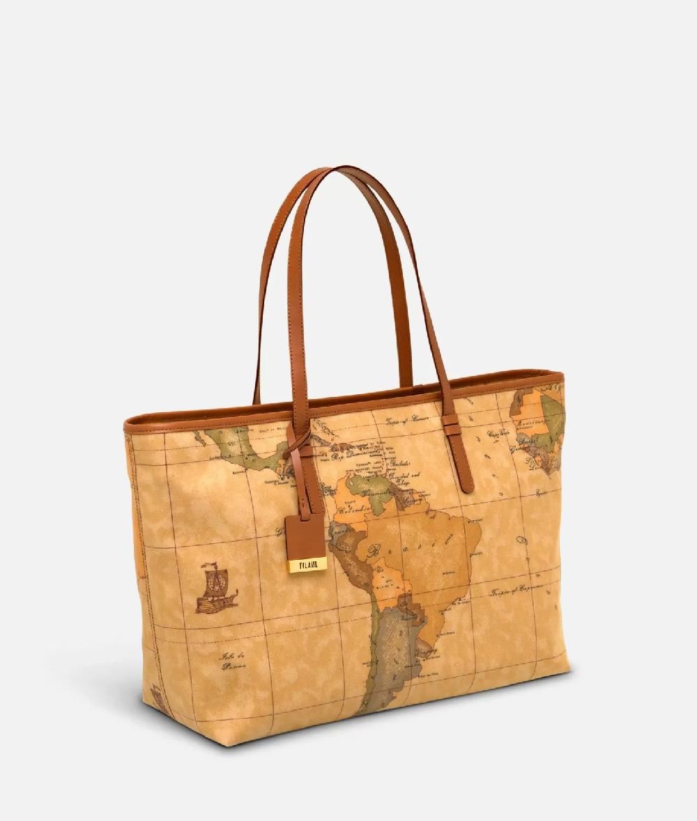 Alviero Martini 1a Classe Geo Classic Borsa Shopping Maxi Con Zip