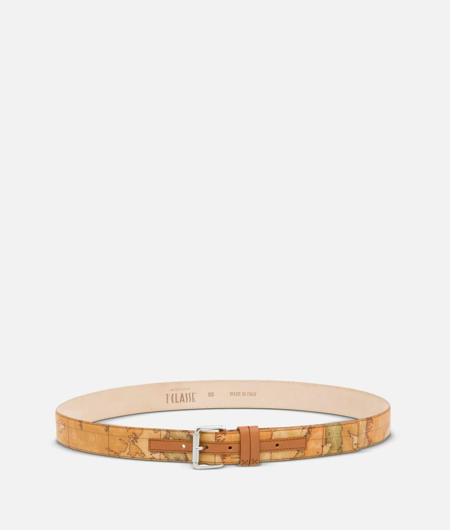 Alviero Martini 1a Classe Geo Classic Cintura Con Fibbia Platino