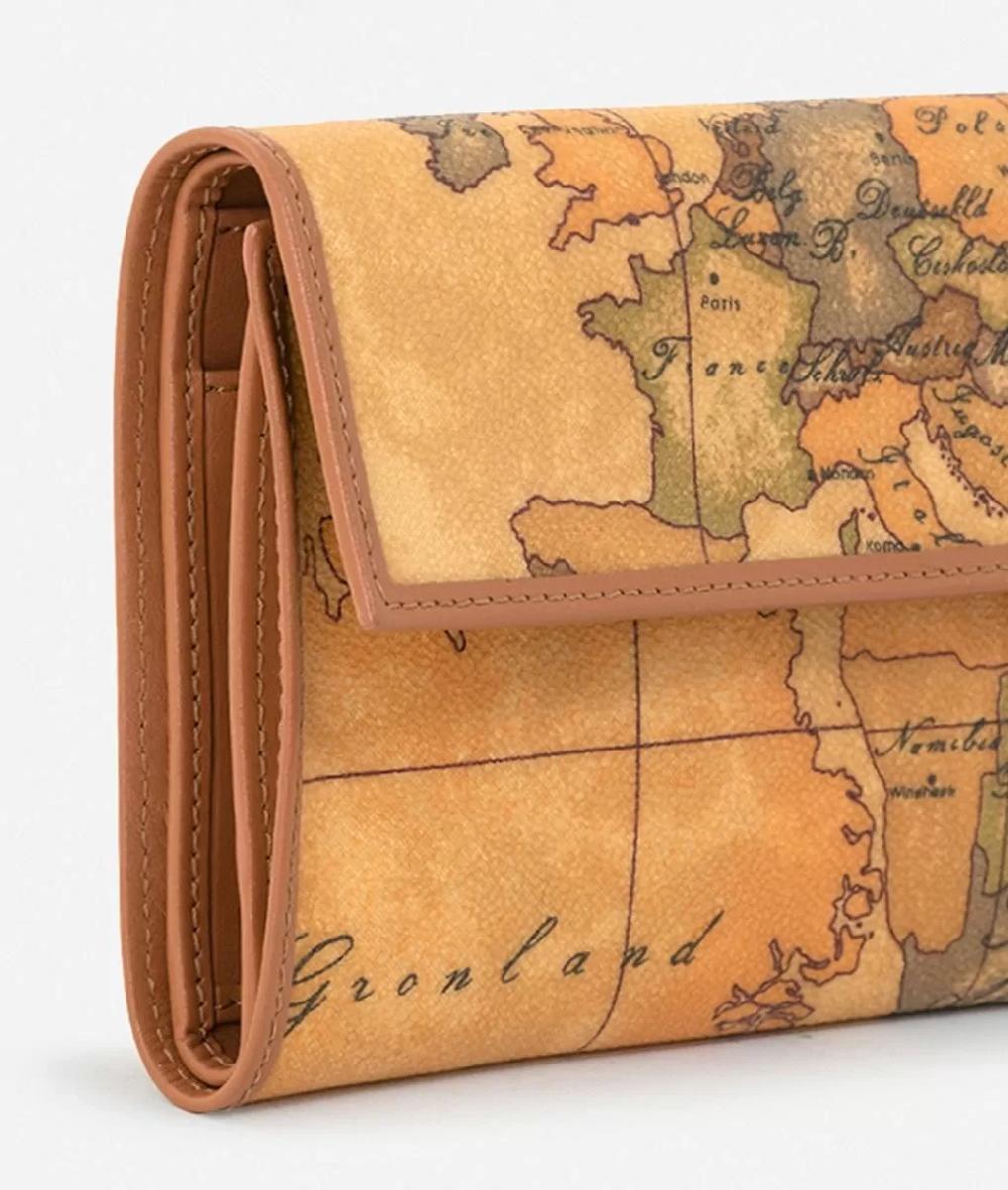 Alviero Martini 1a Classe Geo Classic Portafoglio Grande Con Bottone