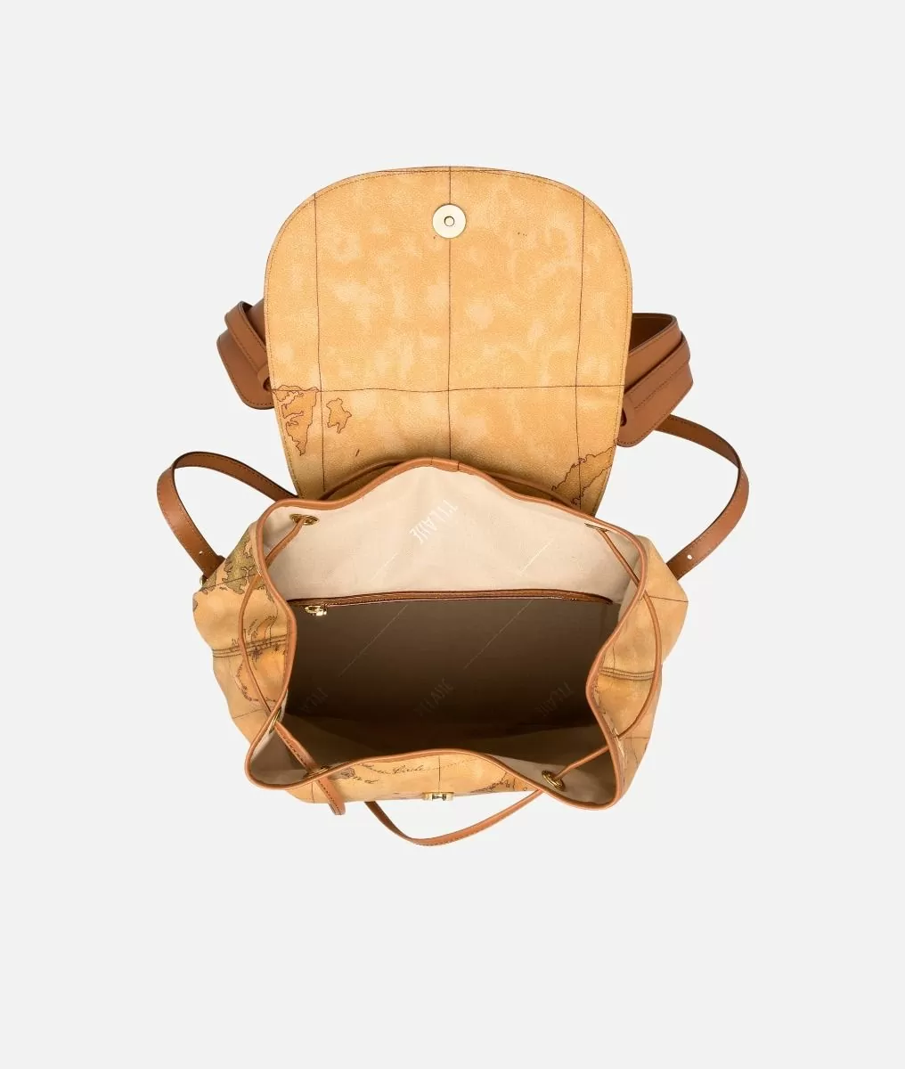 Alviero Martini 1a Classe Geo Classic Zaino Con Angoli In Pelle