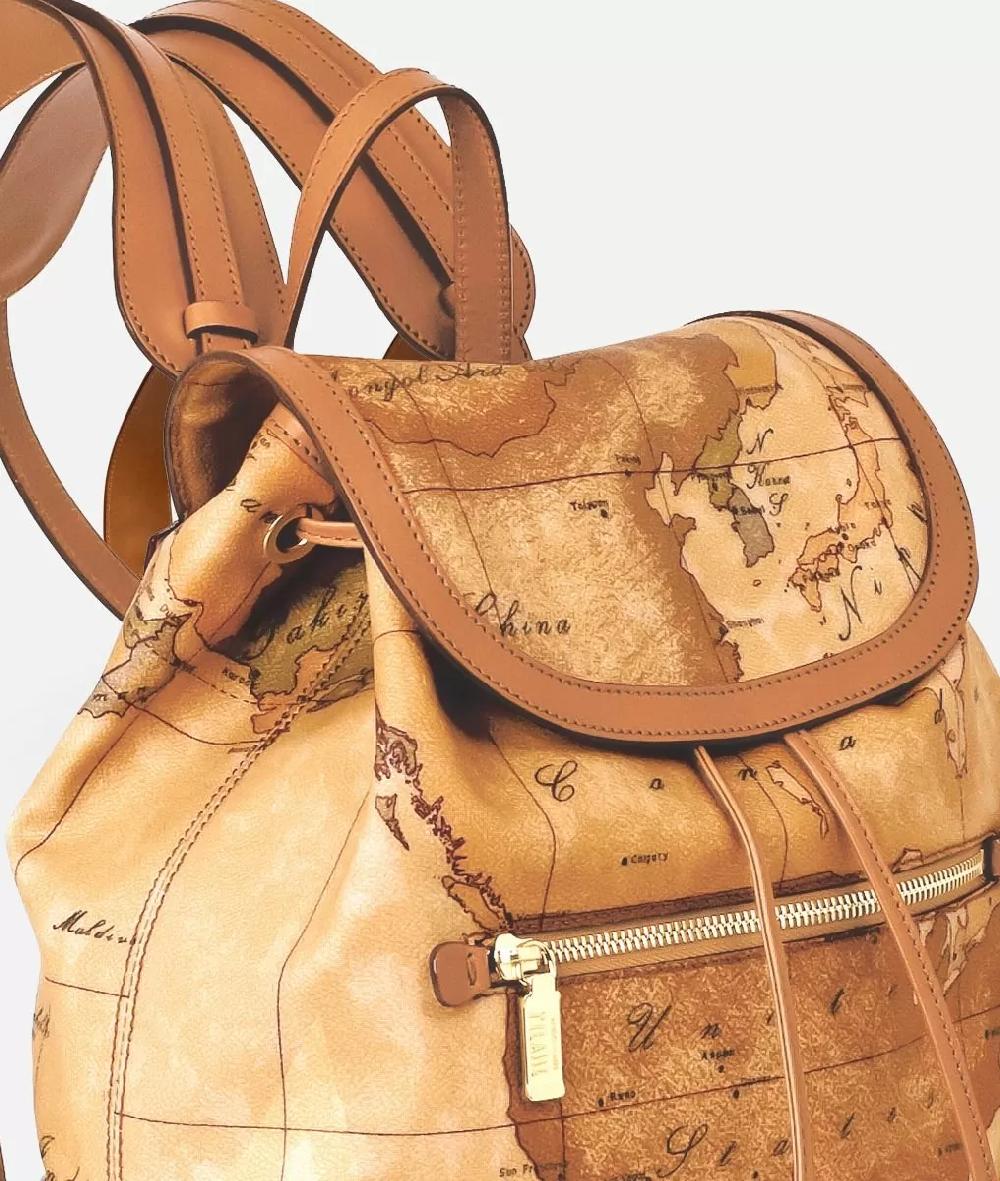 Alviero Martini 1a Classe Geo Classic Zaino Con Angoli In Pelle