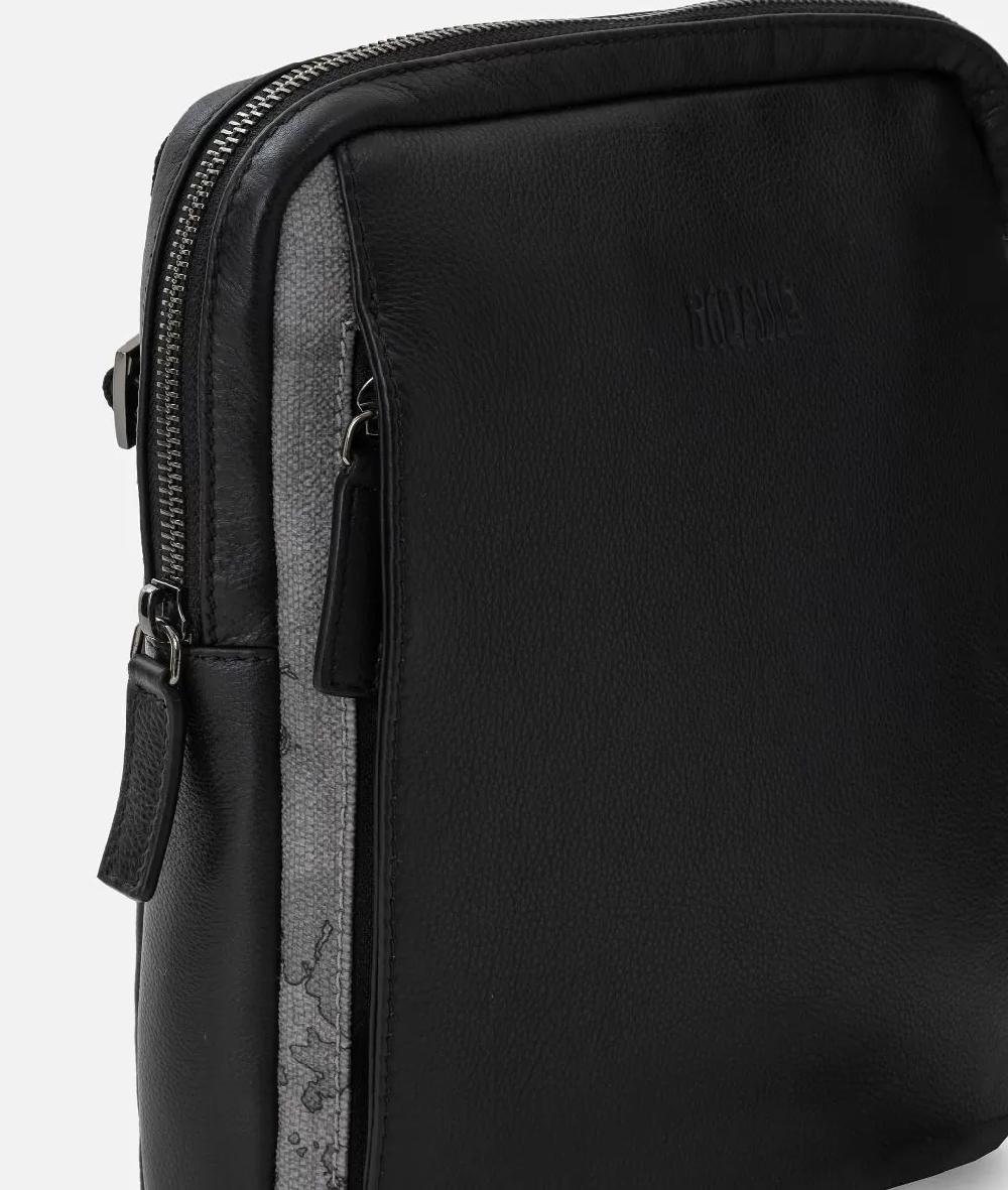 Alviero Martini 1a Classe Geo Dark Tracolla In Pelle Grande Grigia