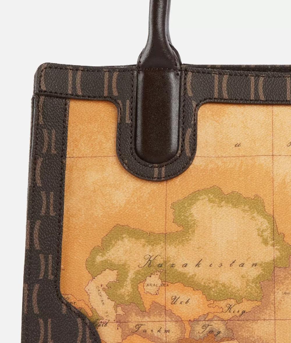 Alviero Martini 1a Classe Geo Iconic Mix Borsa A Mano Con Tracolla Cioccolato