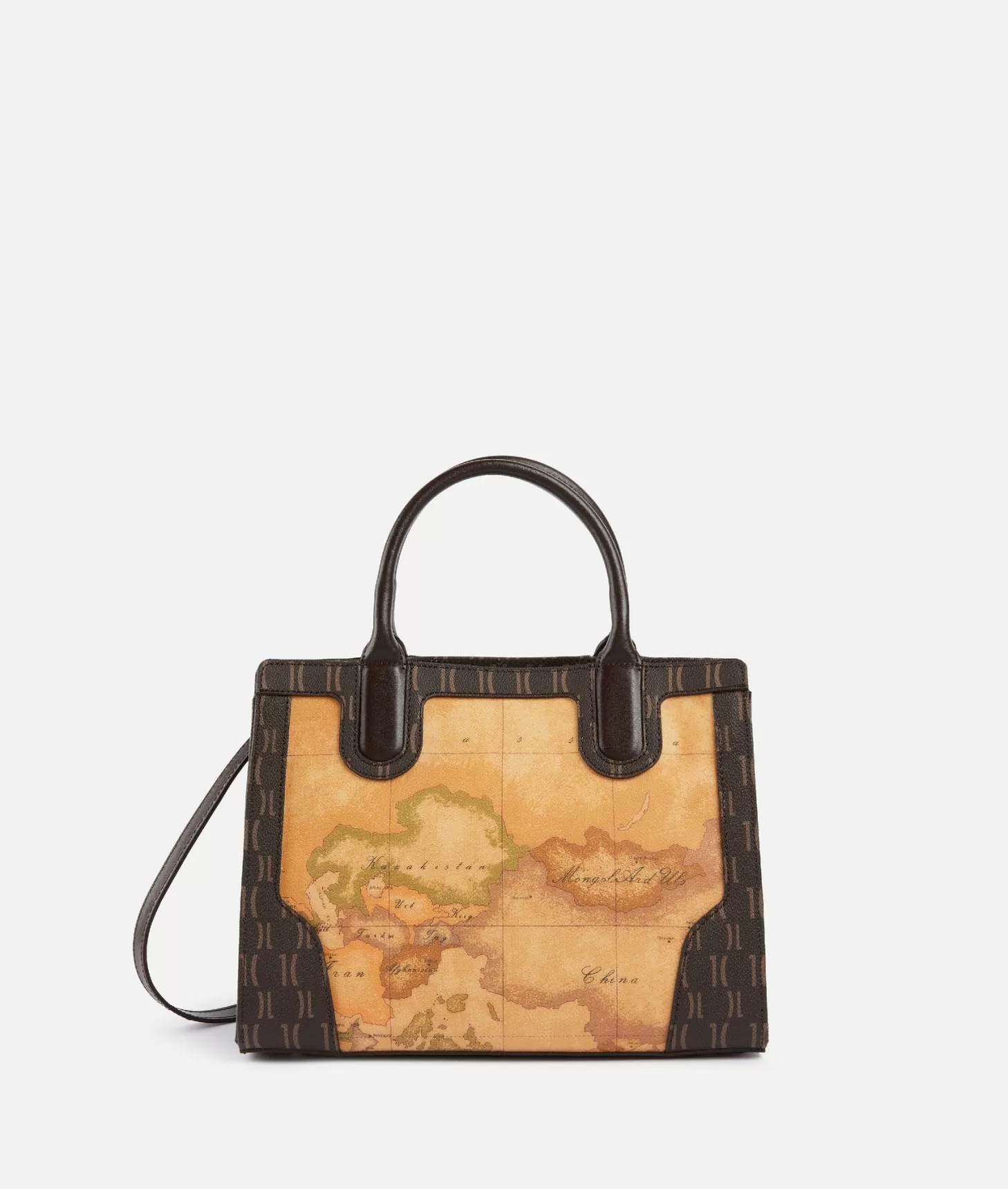 Alviero martini 1a classe Geo Iconic Mix borsa a mano con tracolla Cioccolato