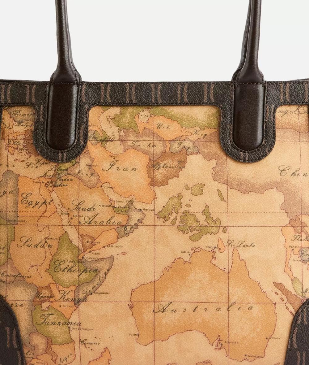 Alviero Martini 1a Classe Geo Iconic Mix Borsa Shopping Cioccolato