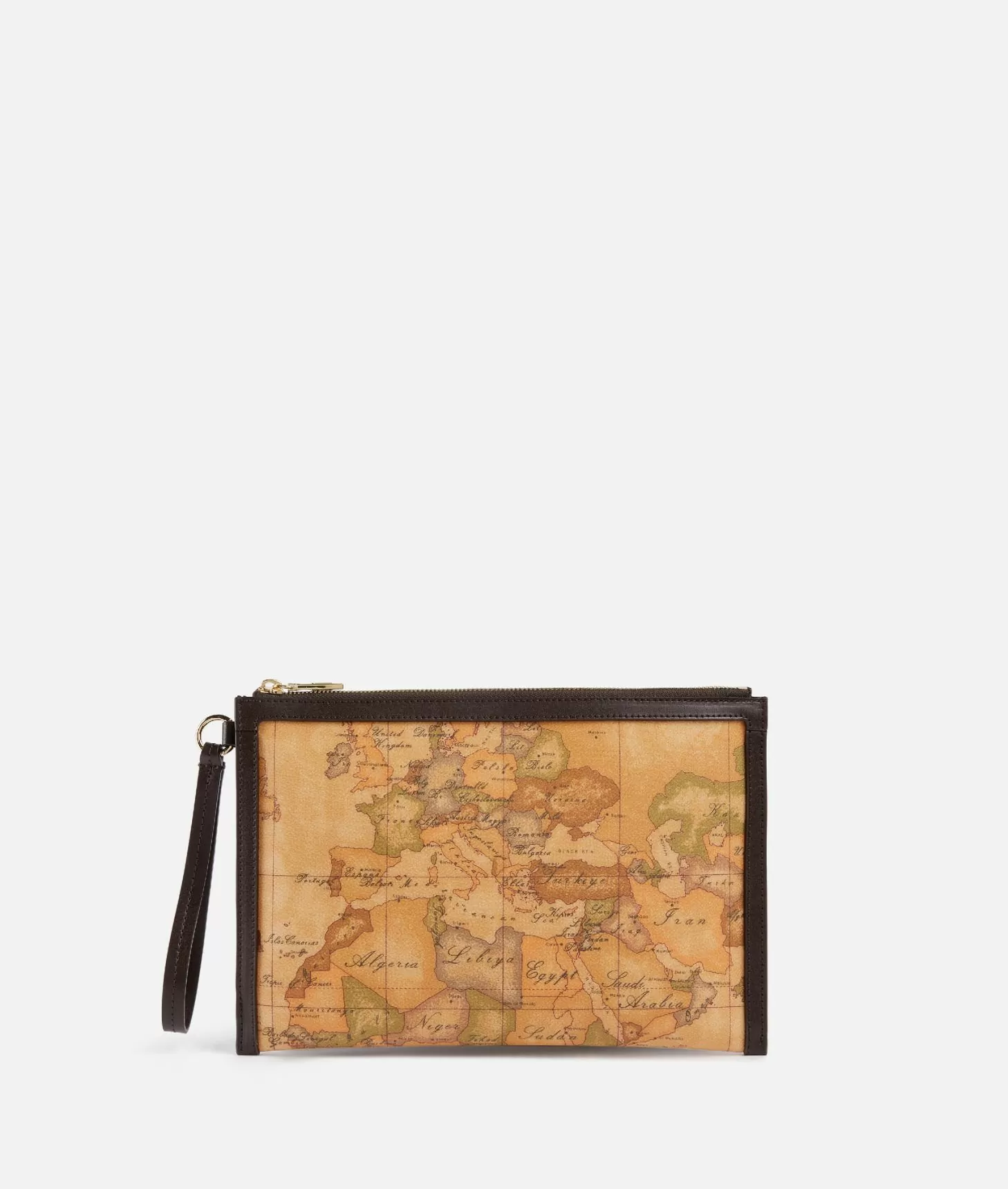 Alviero martini 1a classe Geo Iconic Mix clutch con polsiera Cioccolato